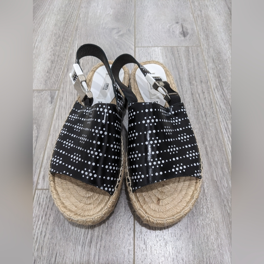 Miista espadrille and leather buckle sandals size 37